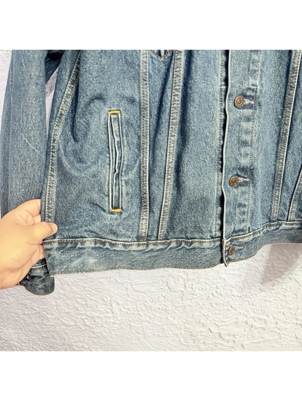 Levi Strauss Signature Men’s Trucker Jean Jacket Blue XL Button Front Pockets